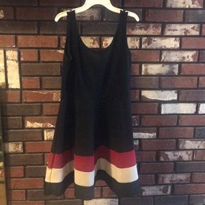 Black Dress With Red and White Stripe